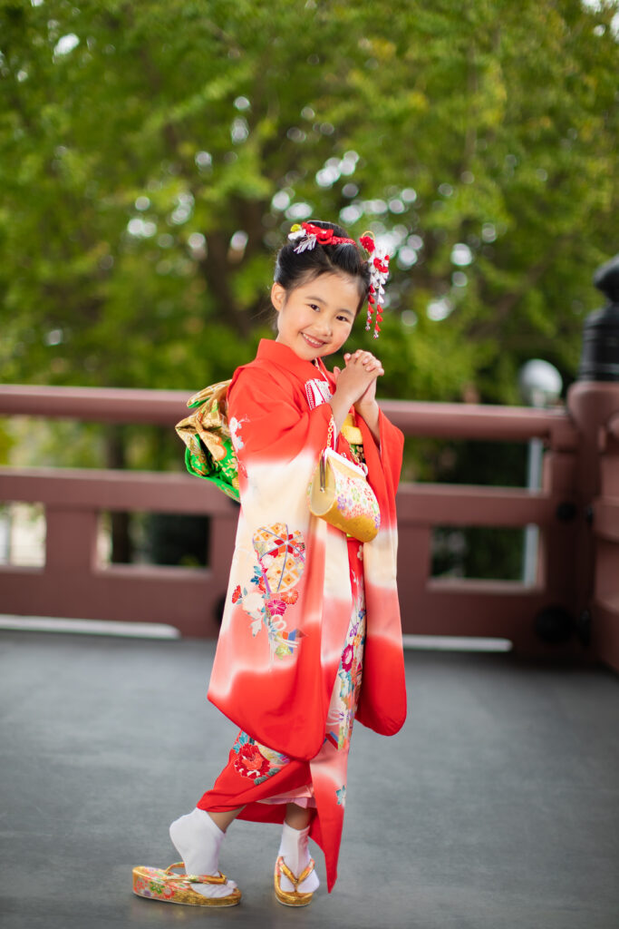 東京都大田区池上本門寺での七五三出張撮影の女の子